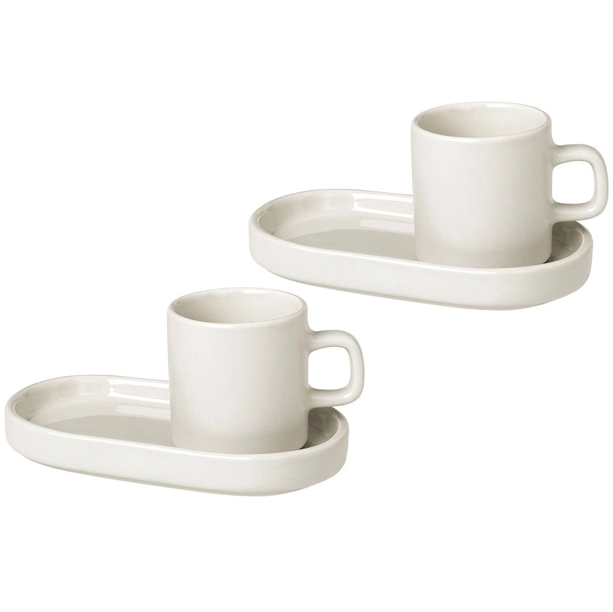 Blomus Pilar-espressokuppi Ja Lautanen 2-pack