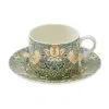Spode Strawberry Thief -teekuppi Aluslautasella 28 Cl