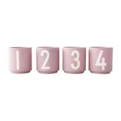 Design Letters Mini Cups -kuppi 4 Kpl Setti