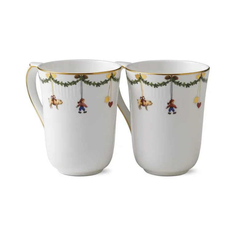 Royal Copenhagen Star Fluted Christmas Muki 2 Kpl - Image 2